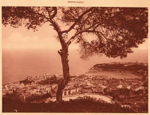 Panorama Monte-Carlo z Drogi Turbie, 1930. autorstwa Unbekannt