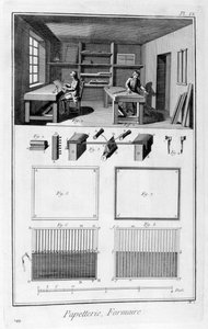 Produkcja papieru, 1751-1777 autorstwa Unbekannt