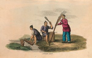 Papiernictwo w Chinach, AD 105, c1850 autorstwa Unbekannt