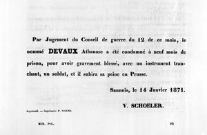 Wyrokiem Rady, z francuskich plakatów politycznych Komuny Paryskiej, styczeń 1871 r. autorstwa Unbekannt