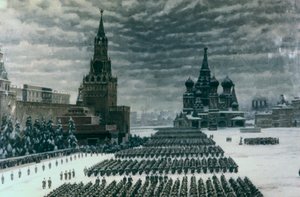 Parada na Placu Czerwonym, grudzień 1947, Moskwa, Rosja autorstwa Unbekannt