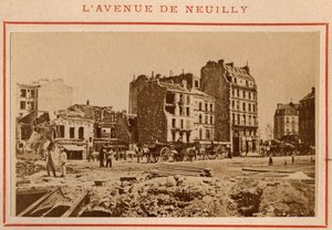 Komuna Paryska (1871): widok na aleję de Neuilly w Paryżu w maju 1871. Zdjęcie Pierre