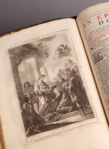 Muzeum Parafialne. Mszał po łacinie. Ryciny od Joachima Ballestera. Papier i skóra. 18 wiek. autorstwa Unbekannt