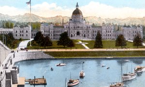 Budynki Parlamentu, Wiktoria, Kolumbia Brytyjska, Kanada, c1900 autorstwa Unbekannt