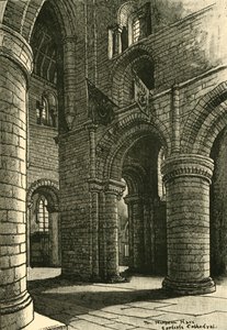 Część nawy, Katedra Carlisle, 1898. autorstwa Unbekannt