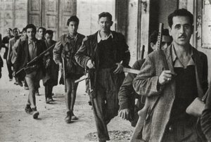 Partyzanci w Cesenie, Emilia Romagna, Włochy, październik 1944 (zdjęcie b/e) autorstwa Unbekannt