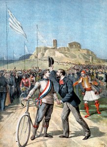 Paul Masson, zwycięzca kolarskiej imprezy na Igrzyskach Olimpijskich, Ateny, 1896 autorstwa Unbekannt