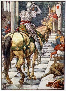 „Percival zdobywa tarczę bijącego serca”, 1911 autorstwa Unbekannt
