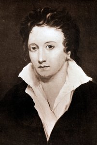 Percy Bysshe Shelley, angielski poeta romantyczny, XIX w. autorstwa Unbekannt