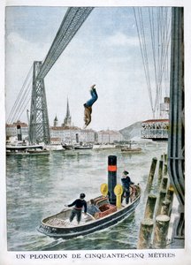 Osoba zanurza się 55 metrów od Portside, Rouen, 1901 autorstwa Unbekannt