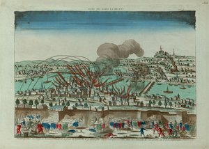 Widok perspektywiczny oblężenia i bombardowania miasta Lyon w październiku 1793 r. 1793. autorstwa Unbekannt