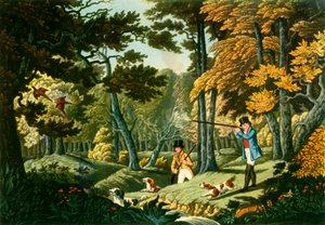 „Strzelanie bażantów w pobliżu Uxbridge”, ok. 1824, 1943. autorstwa Unbekannt