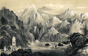 Pielgrzymi u źródła Gangesu, Indie, 1847 autorstwa Unbekannt