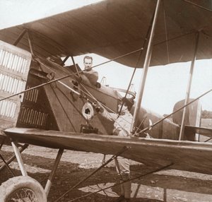 Pilot dwupłatowca, c1914-c1918 autorstwa Unbekannt