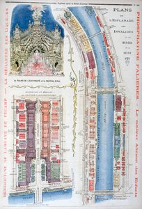 Plan Esplanade des Invalides, Wystawa Powszechna 1900, Paryż, 1900 autorstwa Unbekannt