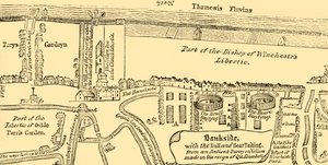 Plan Bankside, początek XVII wieku, c1878. autorstwa Unbekannt