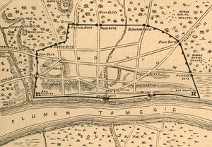 Plan rzymskiego Londynu, 1897. autorstwa Unbekannt