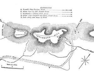 Plan walki na górze Inhlobane, 28 marca 1979, c1880 autorstwa Unbekannt
