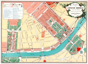 Plan Wystawy Powszechnej, Paryż, 1889 autorstwa Unbekannt