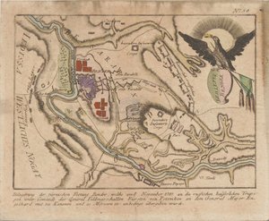 Plan oblężenia tureckiej twierdzy Bender przez wojska rosyjskie w listopadzie 1789, 1789. autorstwa Unbekannt