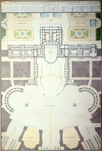Plany transformacji Wersalu, Francja, 1780 autorstwa Unbekannt
