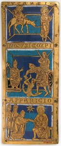 Tablica z ołtarza przenośnego ze scenami z życia Jezusa, niem., ca. 1160-80. autorstwa Unbekannt