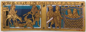 Tablica z ołtarza przenośnego ze scenami z życia Jezusa, niem., ca. 1160-80. autorstwa Unbekannt