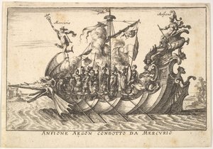 Płyta 2: Argonaut Amphion prowadzony przez Mercury Anfione Argon. condotto da Mercurio, z..., 1664. autorstwa Unbekannt