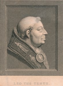 Papież Leon X 1475-1521, ur. Giovanni di Lorenzo de Medici, ok. 1830 autorstwa Unbekannt