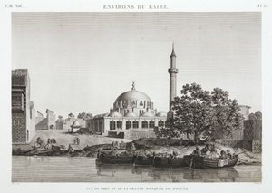 Port i Wielki Meczet Boulaq, Kair, Egipt, ok. 1798 autorstwa Unbekannt