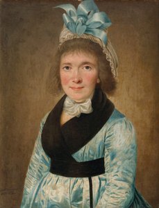 Portret kobiety w niebieskiej sukience, 1799 autorstwa Unbekannt