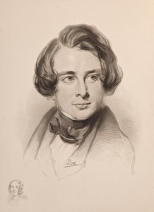 Portret Karola Dickensa. Szkic siostry Dickensa, Fanny, u dołu po lewej, 1842. autorstwa Unbekannt