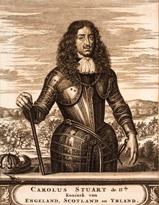 Portret Karola II z Anglii 1630-1685 Od: Scena wojny, 1675. autorstwa Unbekannt