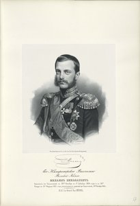 Portret wielkiego księcia Michała Nikołajewicza Rosji 1832-1909, 1858 autorstwa Unbekannt