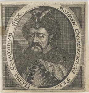 Portret hetmana Bohdana Chmielnickiego 1595-1657, po 1650 r. autorstwa Unbekannt