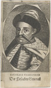 Portret hetmana Bohdana Chmielnickiego 1595-1657, po 1650 r. autorstwa Unbekannt