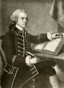 Portret Johna Hancocka, w płaszczu z podwójnymi klapami kieszeni, c1780, 1937. autorstwa Unbekannt
