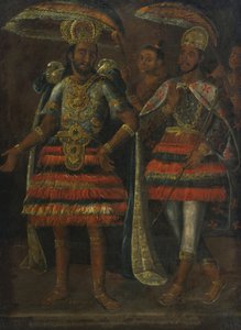 Portret Montezumy i Cuauhtémoc, XVII wiek autorstwa Unbekannt