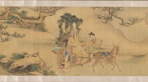 Portret Shaoyu w przebraniu Liu Ling, ca. 1795. autorstwa Unbekannt