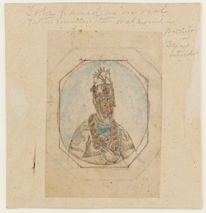 Portret władcy Mogołów, połowa XIX wieku. autorstwa Unbekannt