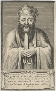 Portret chińskiego myśliciela i filozofa społecznego Konfucjusza, w latach 1745-1755. autorstwa Unbekannt