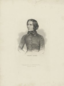 Portret kompozytora Franciszka Liszta 1811-1886, 1840-1850. autorstwa Unbekannt