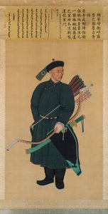 Portret cesarskiego ochroniarza Zhanyinbao, datowany na 1760 rok. autorstwa Unbekannt
