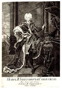 Portret cara Piotra II Rosji 1715-1730 autorstwa Unbekannt