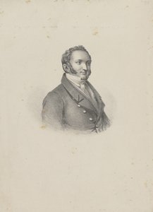 Portret kompozytora Gioachino Antonio Rossiniego 1792-1868, 1826. autorstwa Unbekannt