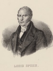 Portret skrzypka i kompozytora Louisa Spohra 1784-1859, ok. 1930 r. 1840. autorstwa Unbekannt
