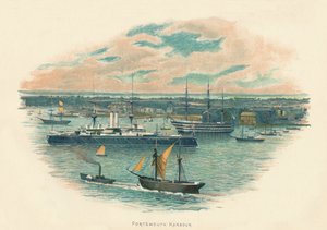 Port w Portsmouth, c1890 autorstwa Unbekannt
