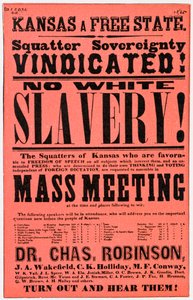 Plakat przeciwko niewolnictwu w Kansas, XIX wiek autorstwa Unbekannt