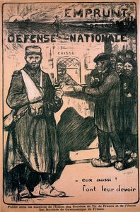 Plakat oddający hołd wysiłkowi wojennemu, francuski, I wojna światowa, 1914-1918