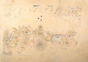 Studium przygotowawcze do portretu mężczyzny Singha i jego haremu, 1810-15. autorstwa Unbekannt